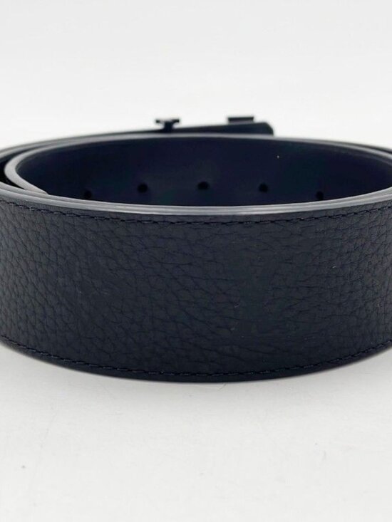 Louis Vuitton Belt LV Initial Black Monogram Taurillon Leather